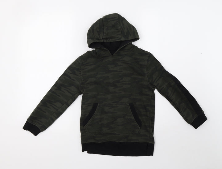 Primark Boys Green Camouflage  Pullover Hoodie Size 8-9 Years