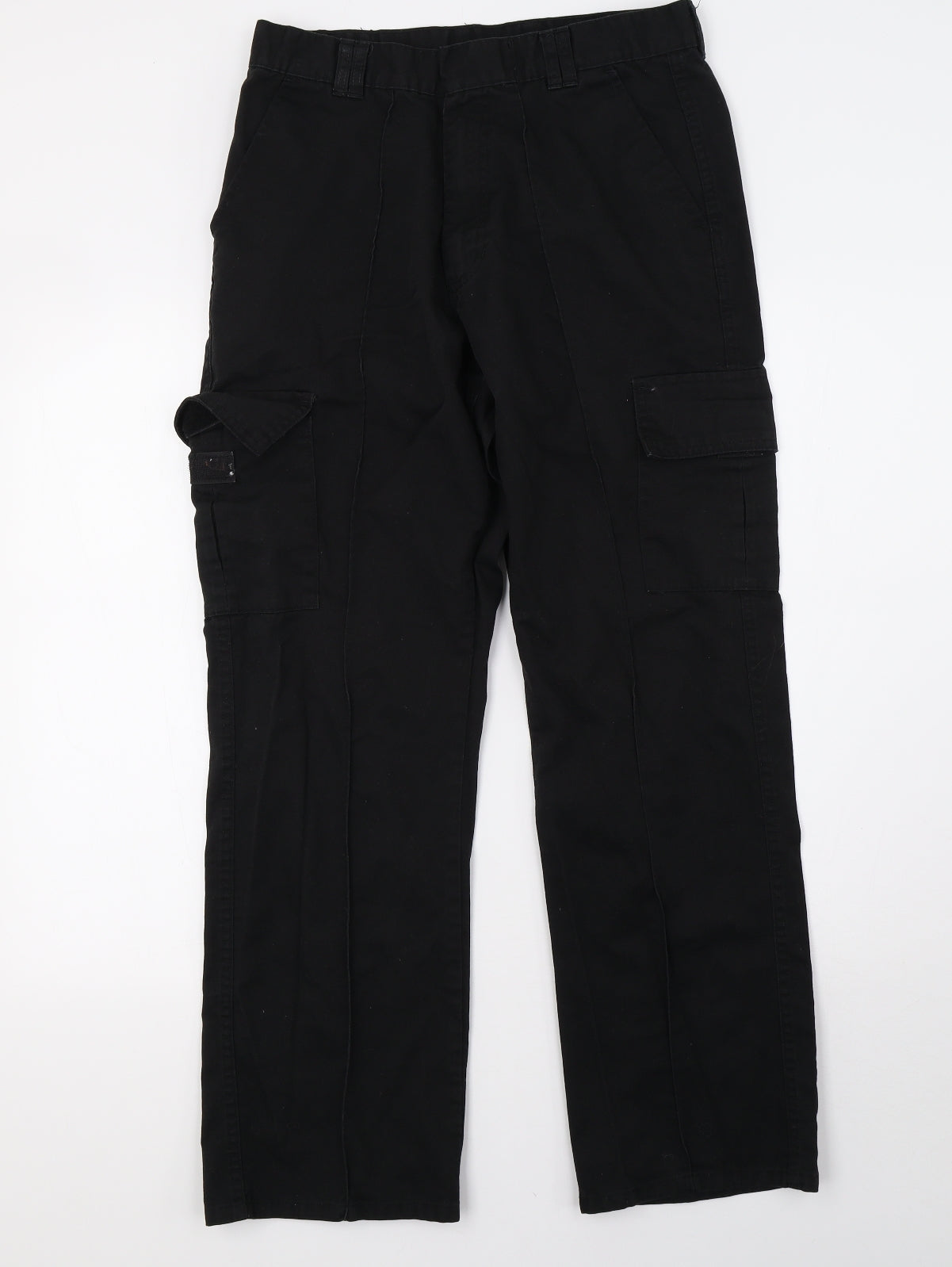 Uneek Mens Black   Cargo Trousers Size 30 L30 in