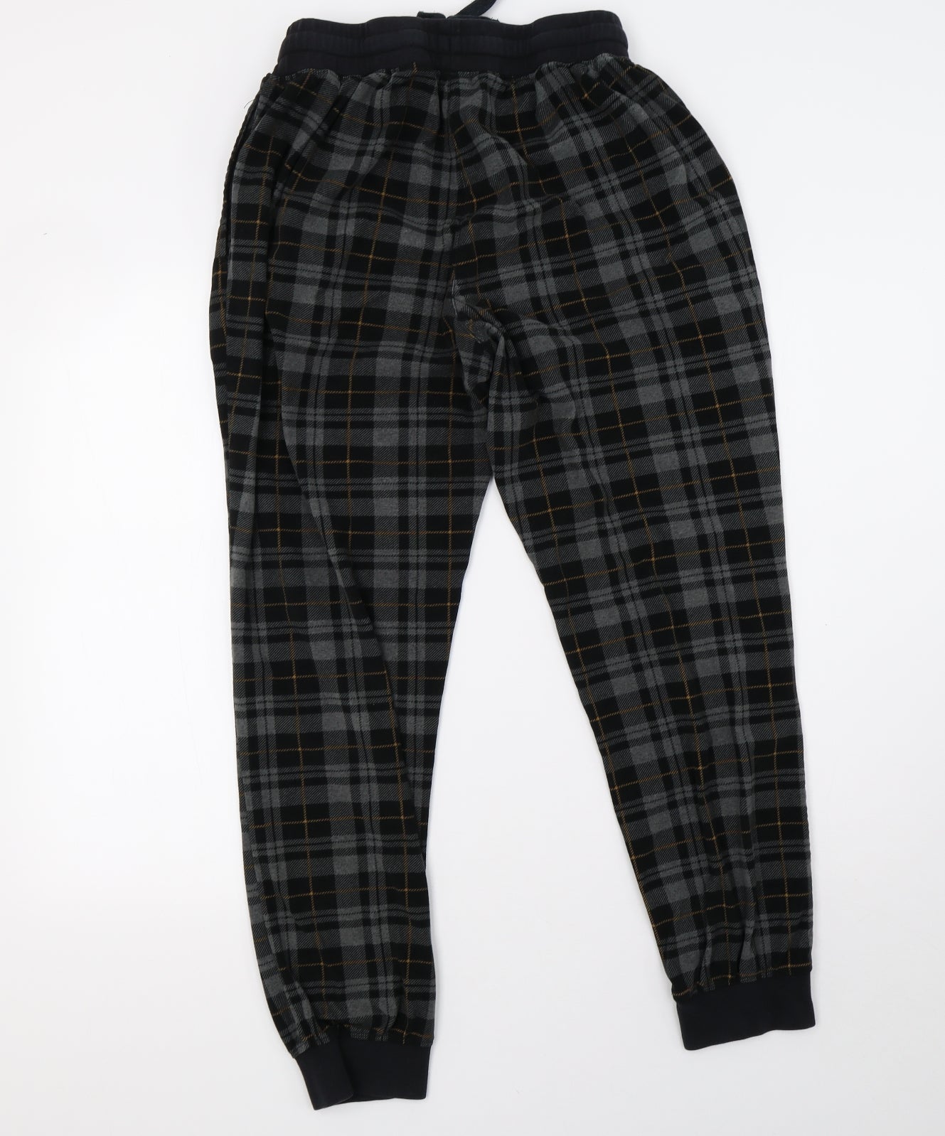 NEXT Mens Black Check Fleece  Pyjama Pants Size M