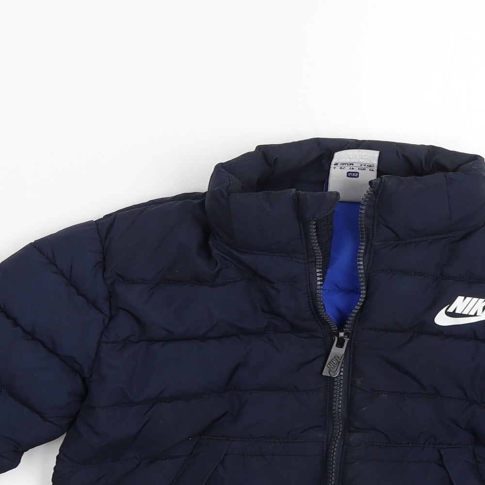 Nike Boys Blue   Puffer Jacket Coat Size 3-4 Years