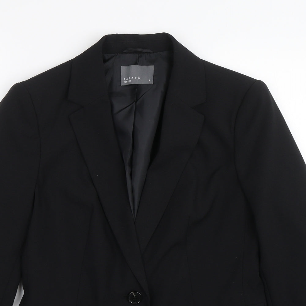 Papaya Womens Black   Jacket Suit Size 8