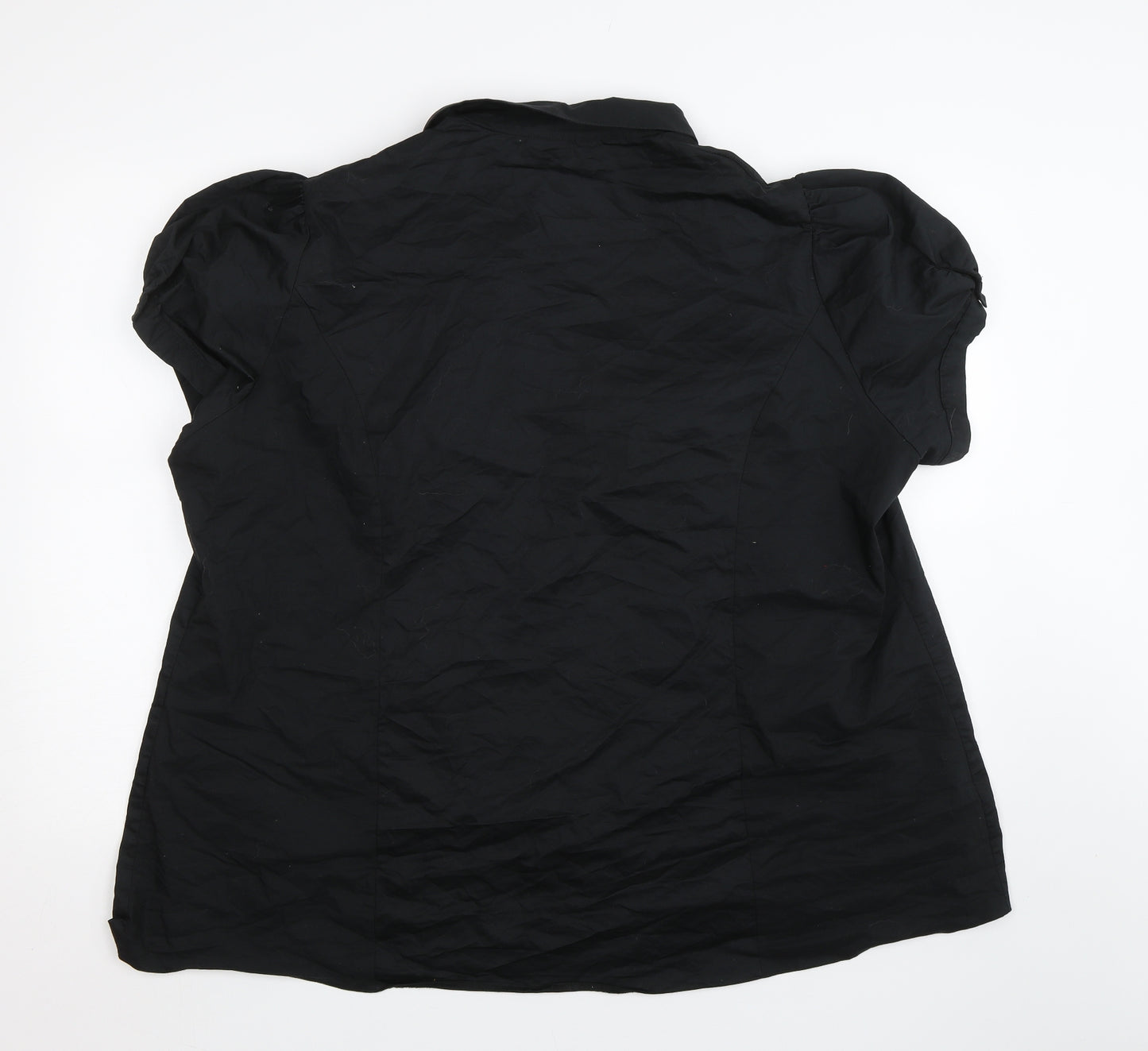 Marina Kaneva Womens Black   Basic Button-Up Size 26