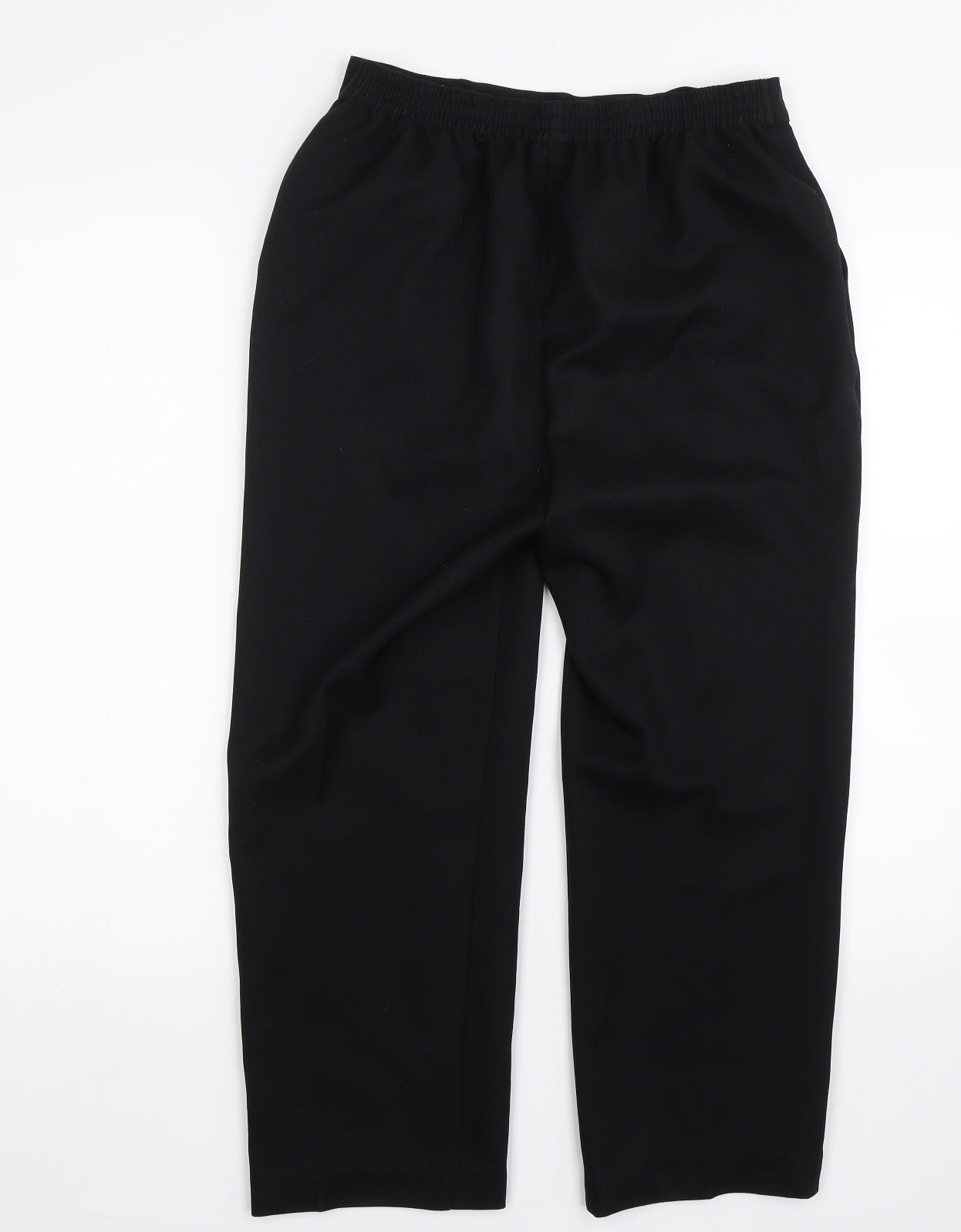Papaya Womens Black   Cropped Trousers Size 8 L22 in
