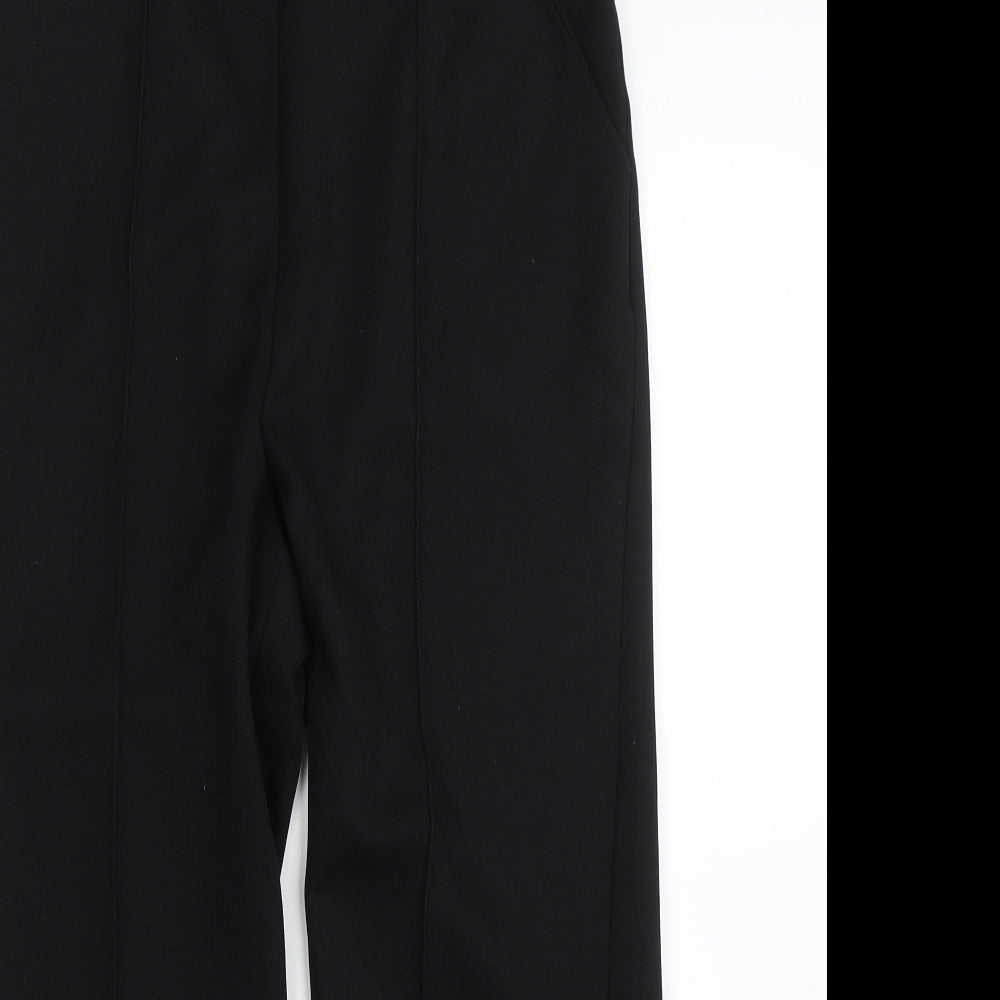 Papaya Womens Black   Cropped Trousers Size 8 L22 in