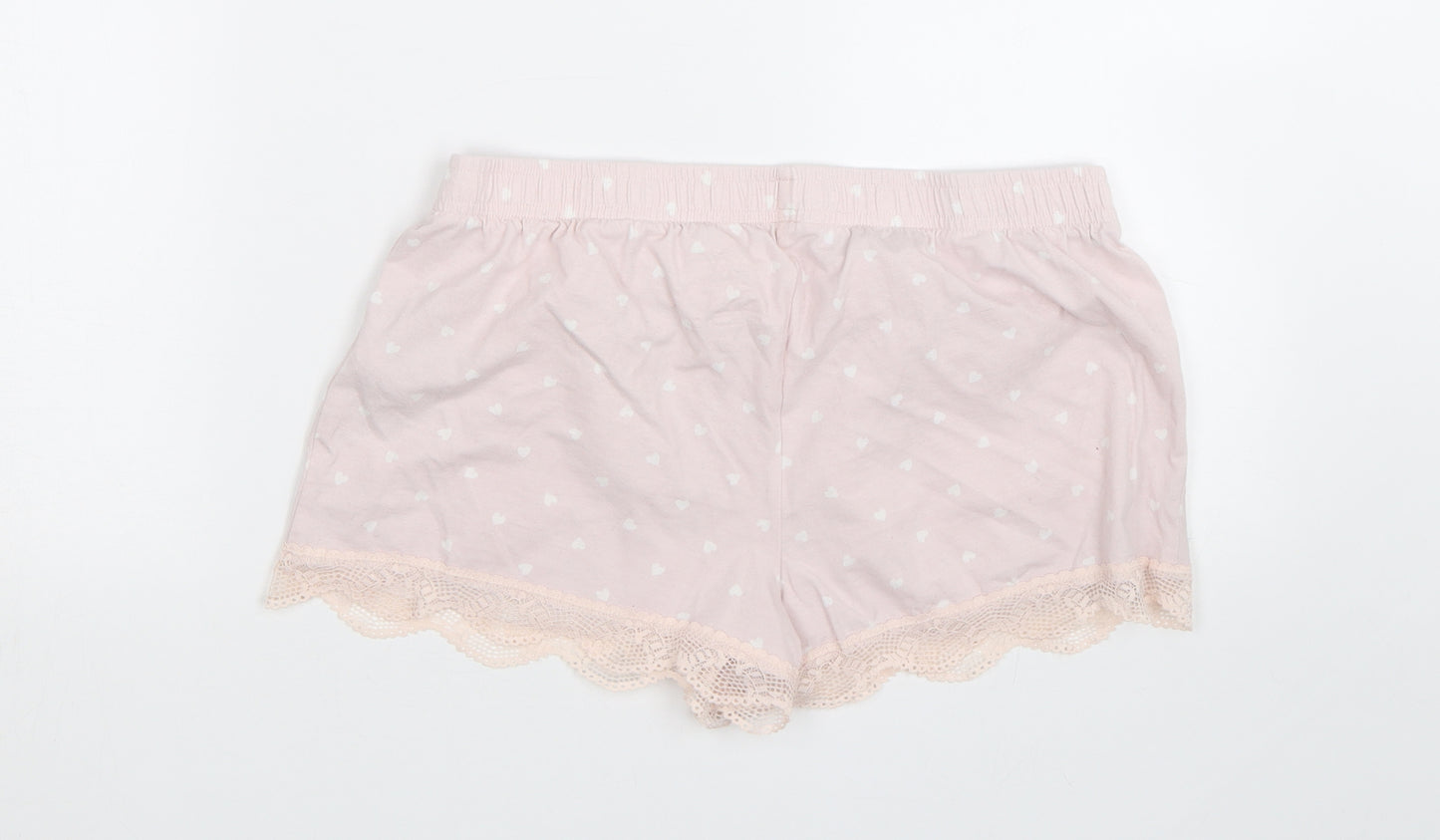 Primark Womens Pink Plaid  Cami Sleep Shorts Size S