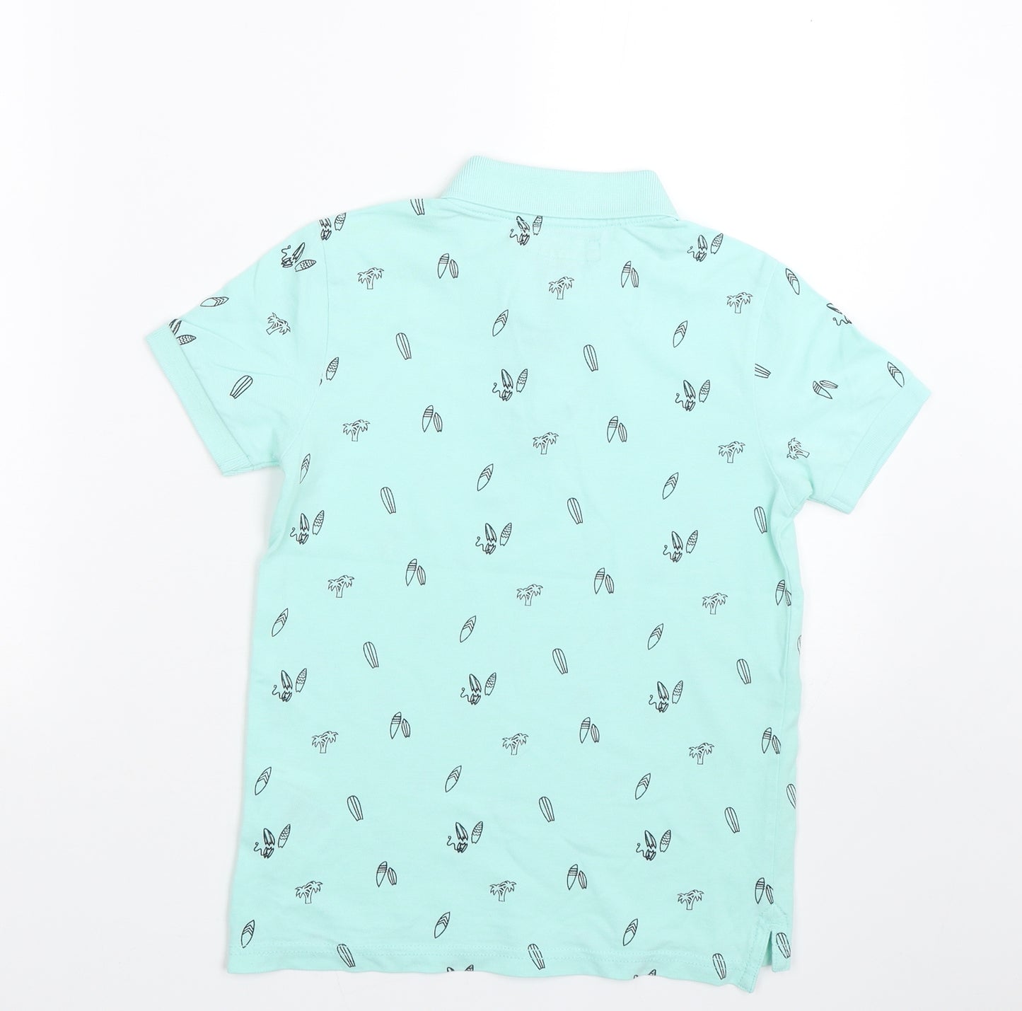 H&M Boys Blue Spotted  Basic Polo Size 8-9 Years