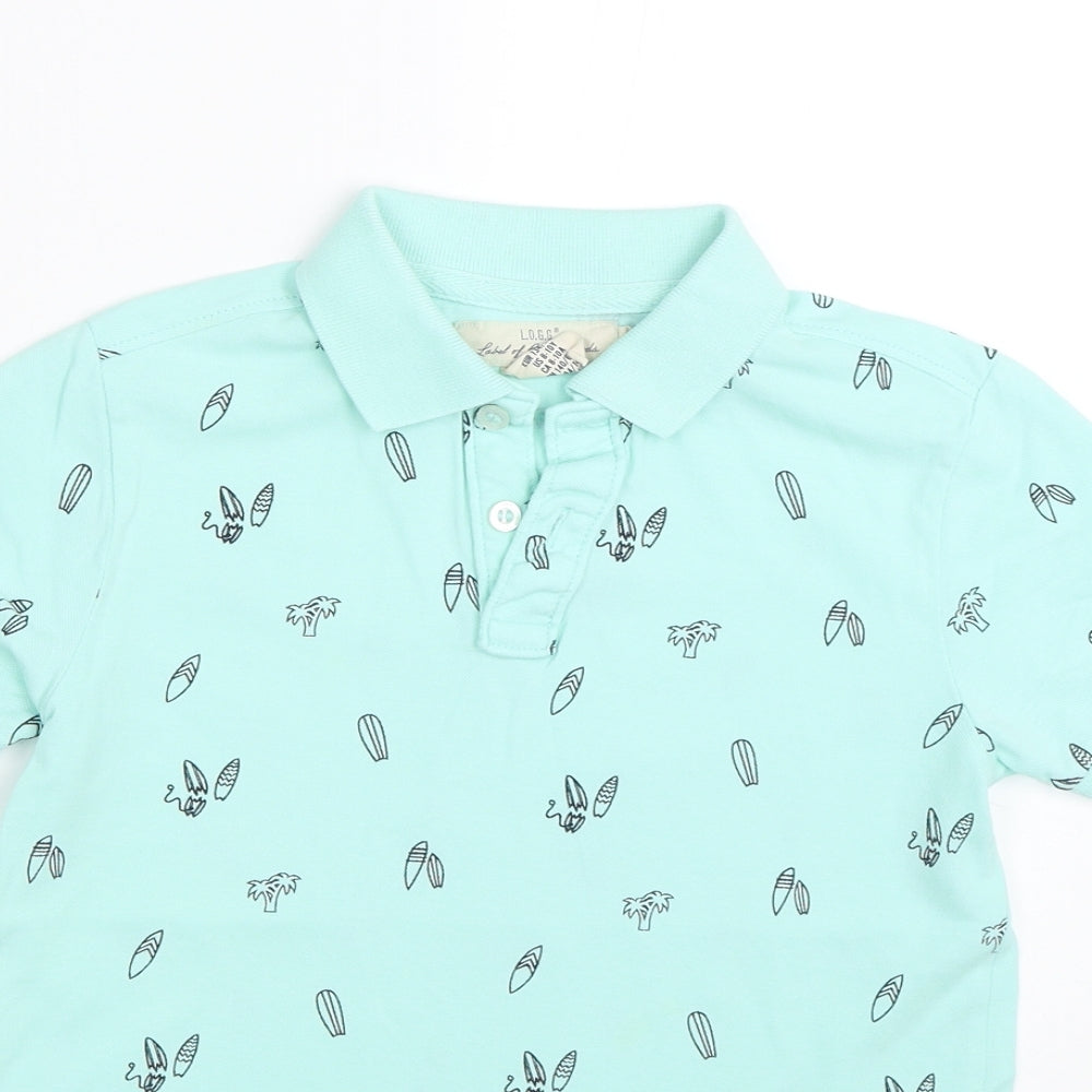 H&M Boys Blue Spotted  Basic Polo Size 8-9 Years