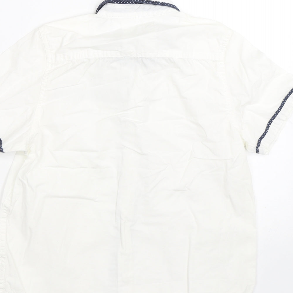 Rebel Boys White   Basic Button-Up Size 8-9 Years