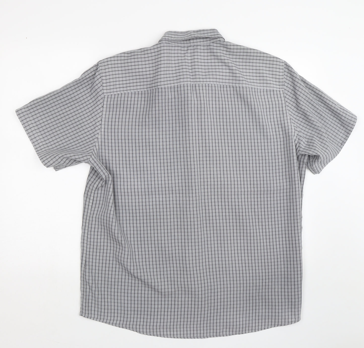 F&F Mens Grey Check   Button-Up Size XL