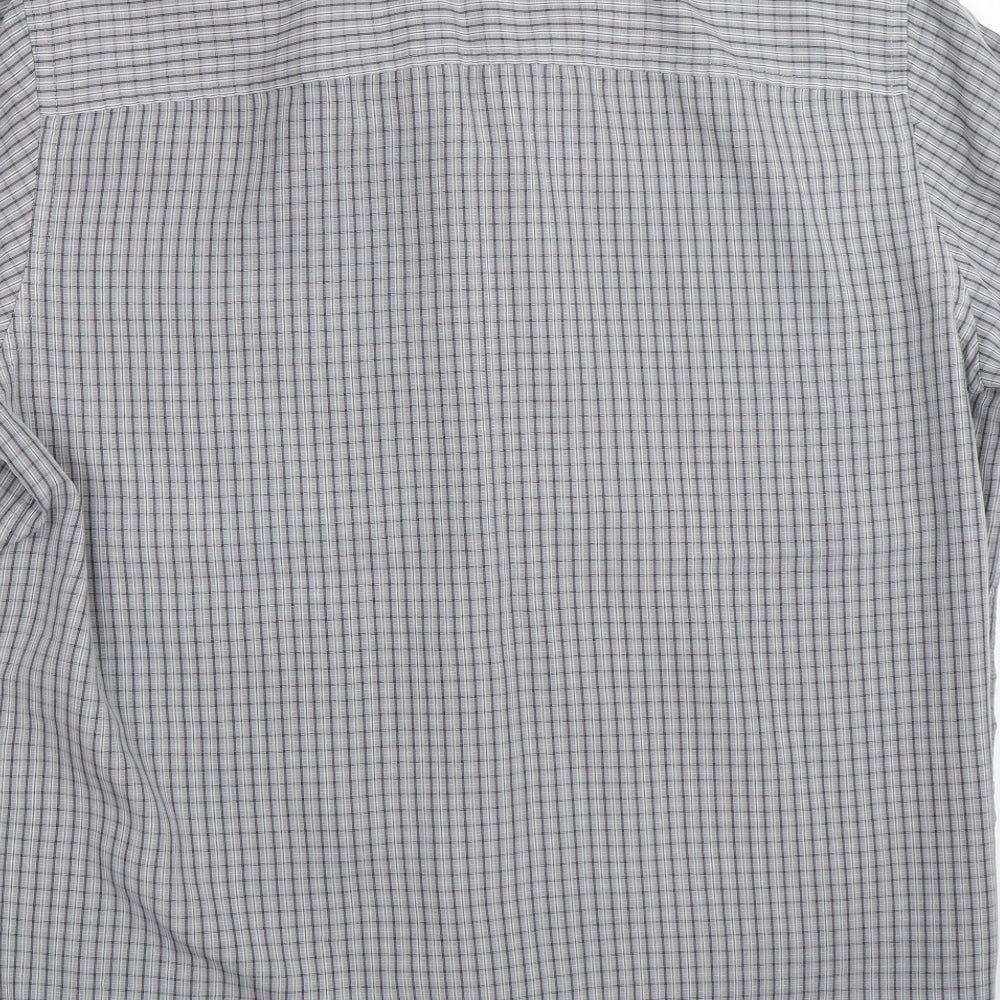 F&F Mens Grey Check   Button-Up Size XL