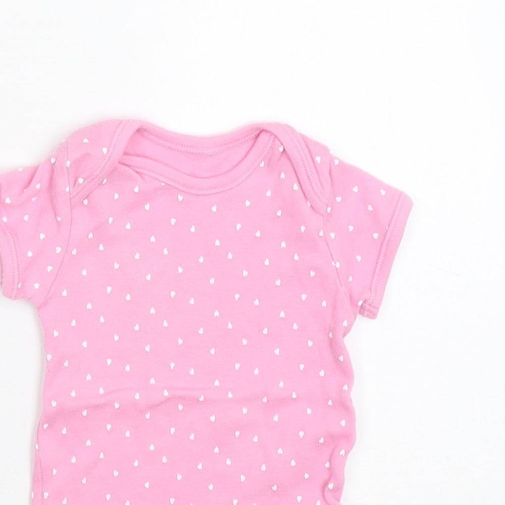 George Baby Pink Polka Dot  Babygrow One-Piece Size 6-9 Months