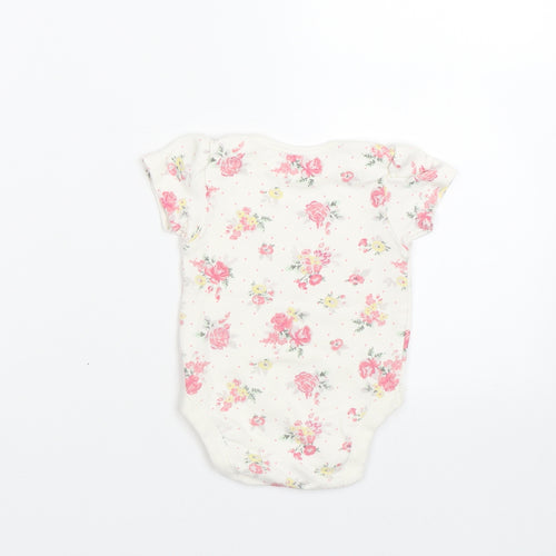 George Baby White Floral  Babygrow One-Piece Size 6-9 Months