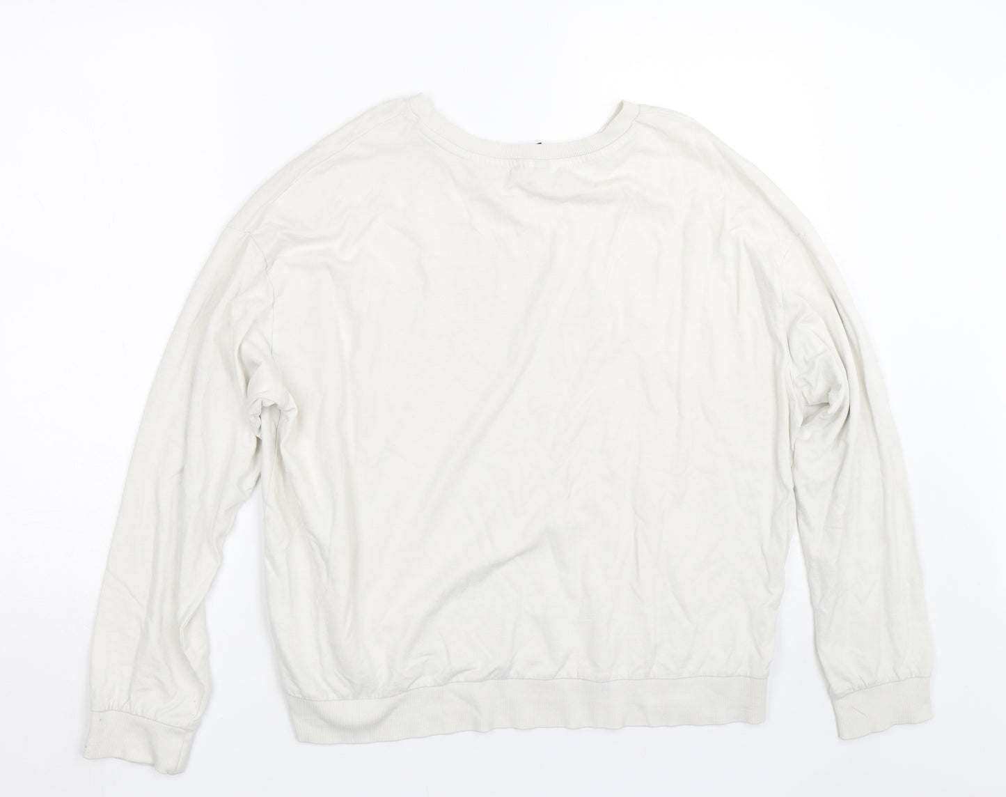 H&M Womens White   Pullover Sweatshirt Size L  - Los Angeles