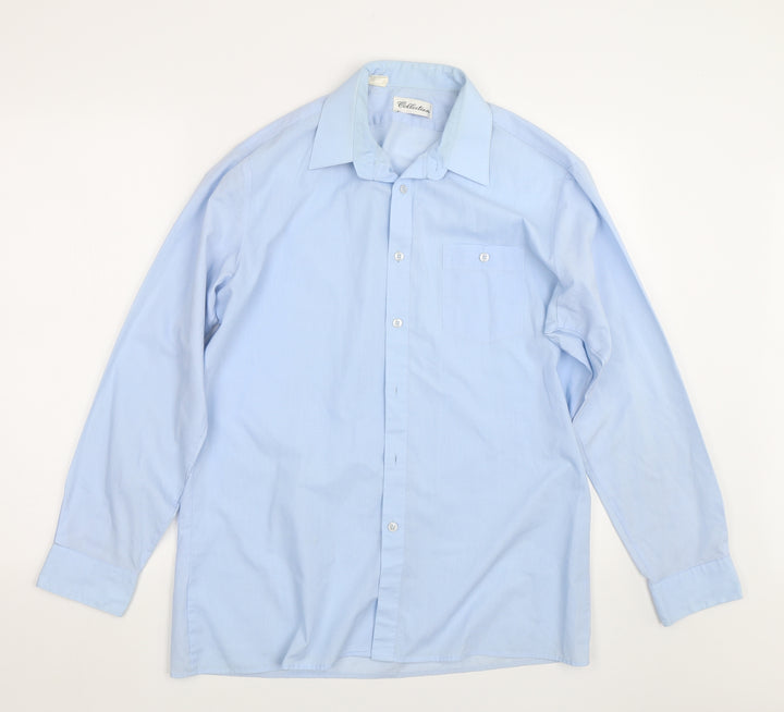 Collection Womens Blue Basic Button-Up Size 16
