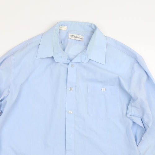 Collection Womens Blue   Basic Button-Up Size 16