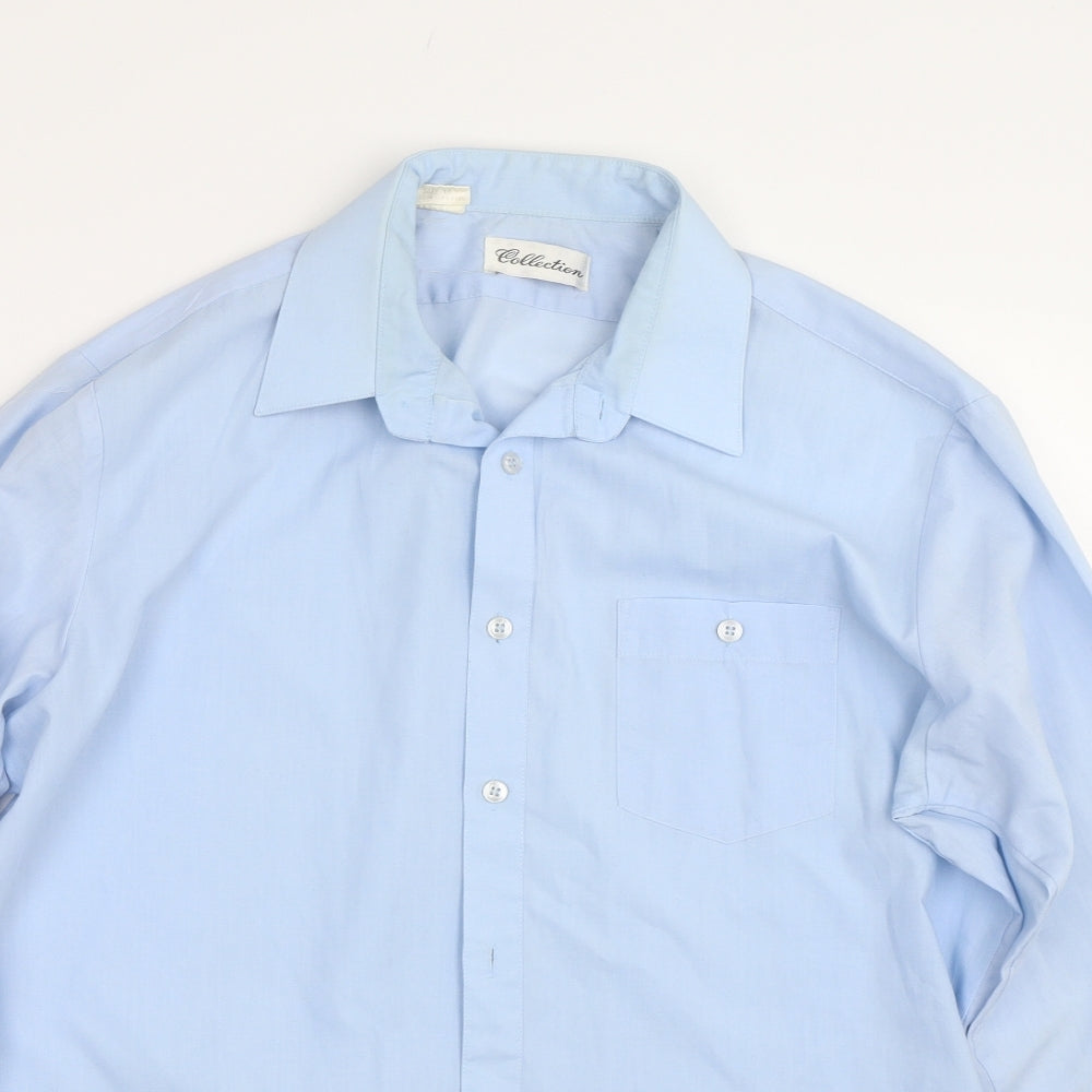 Collection Womens Blue   Basic Button-Up Size 16