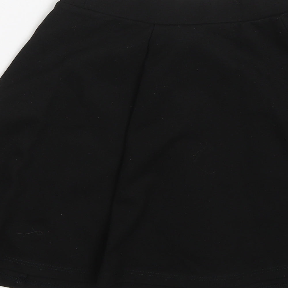 George Girls Black   Pleated Skirt Size 7-8 Years - School uniform