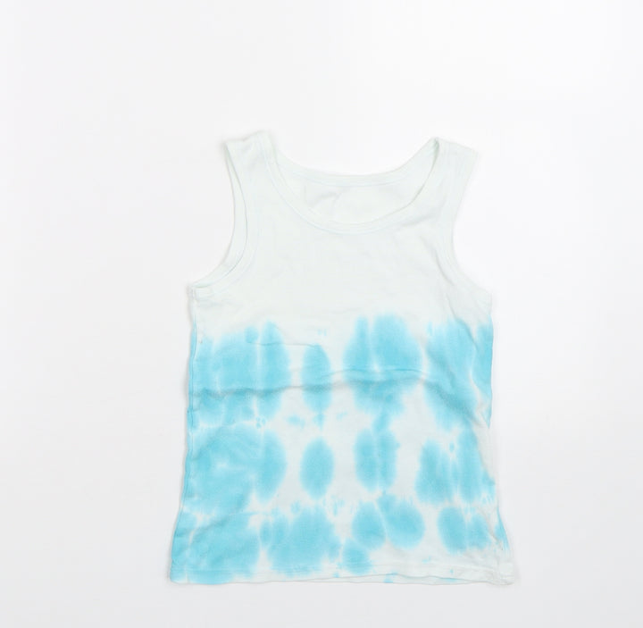 M&S Boys Blue   Basic Tank Size 6-7 Years