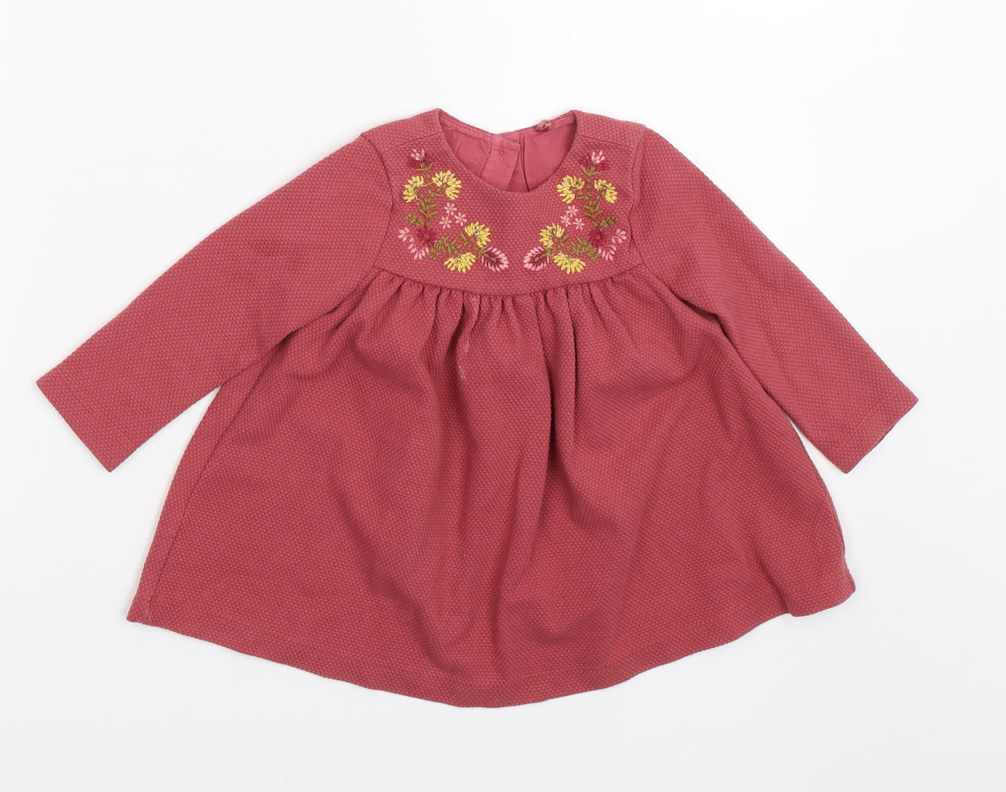 TU Girls Pink Floral  T-Shirt Dress  Size 6-9 Months