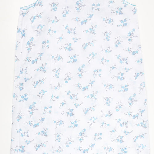 Lady olga Womens White Floral  Top Nightshirt Size 16