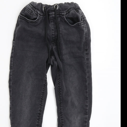 George Boys Black  Denim Skinny Jeans Size 6-7 Years