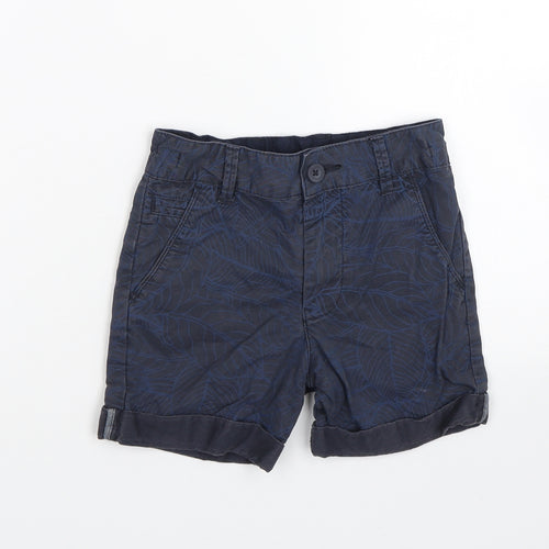 George Boys Blue Floral  Bermuda Shorts Size 4-5 Years