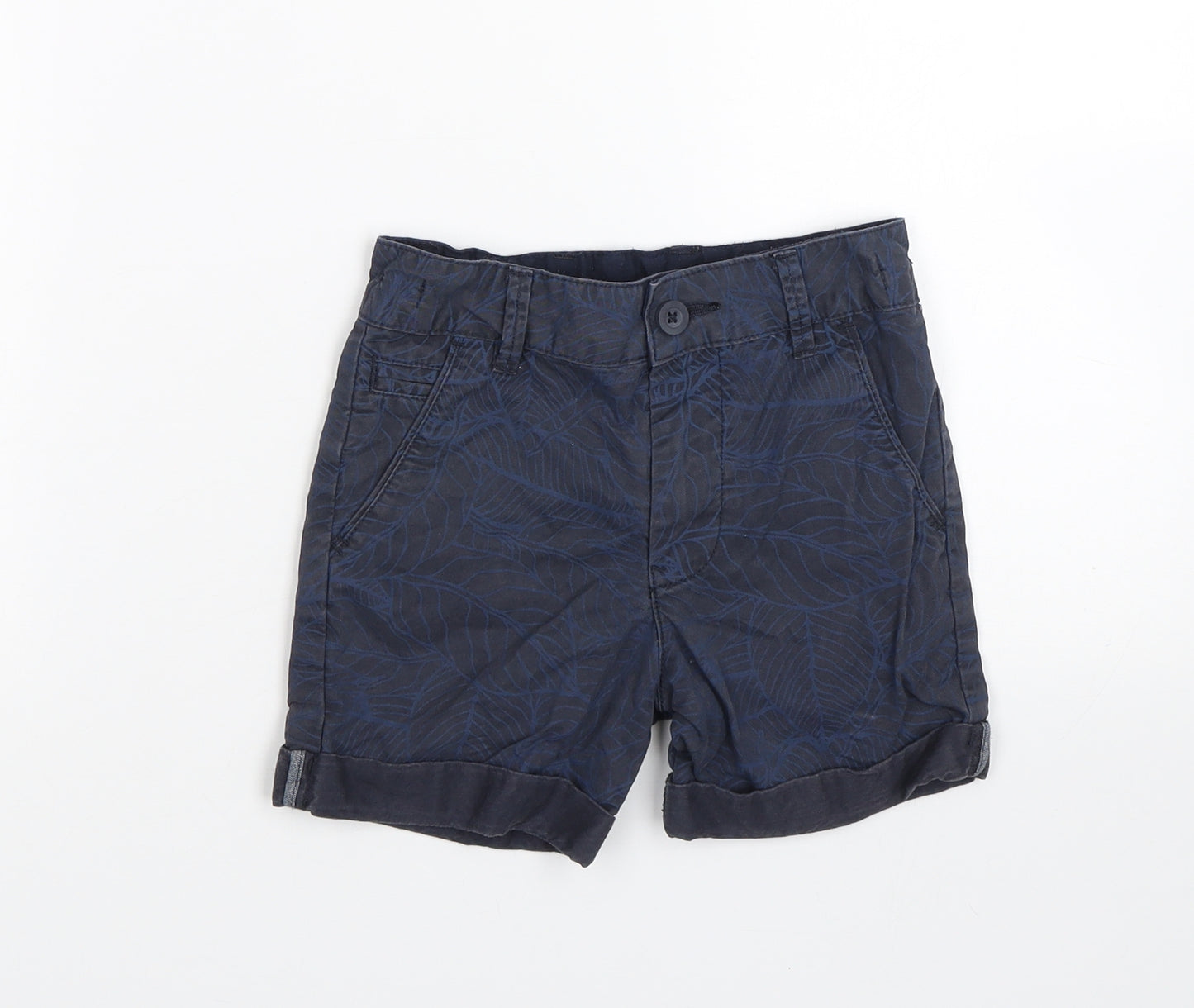 George Boys Blue Floral  Bermuda Shorts Size 4-5 Years