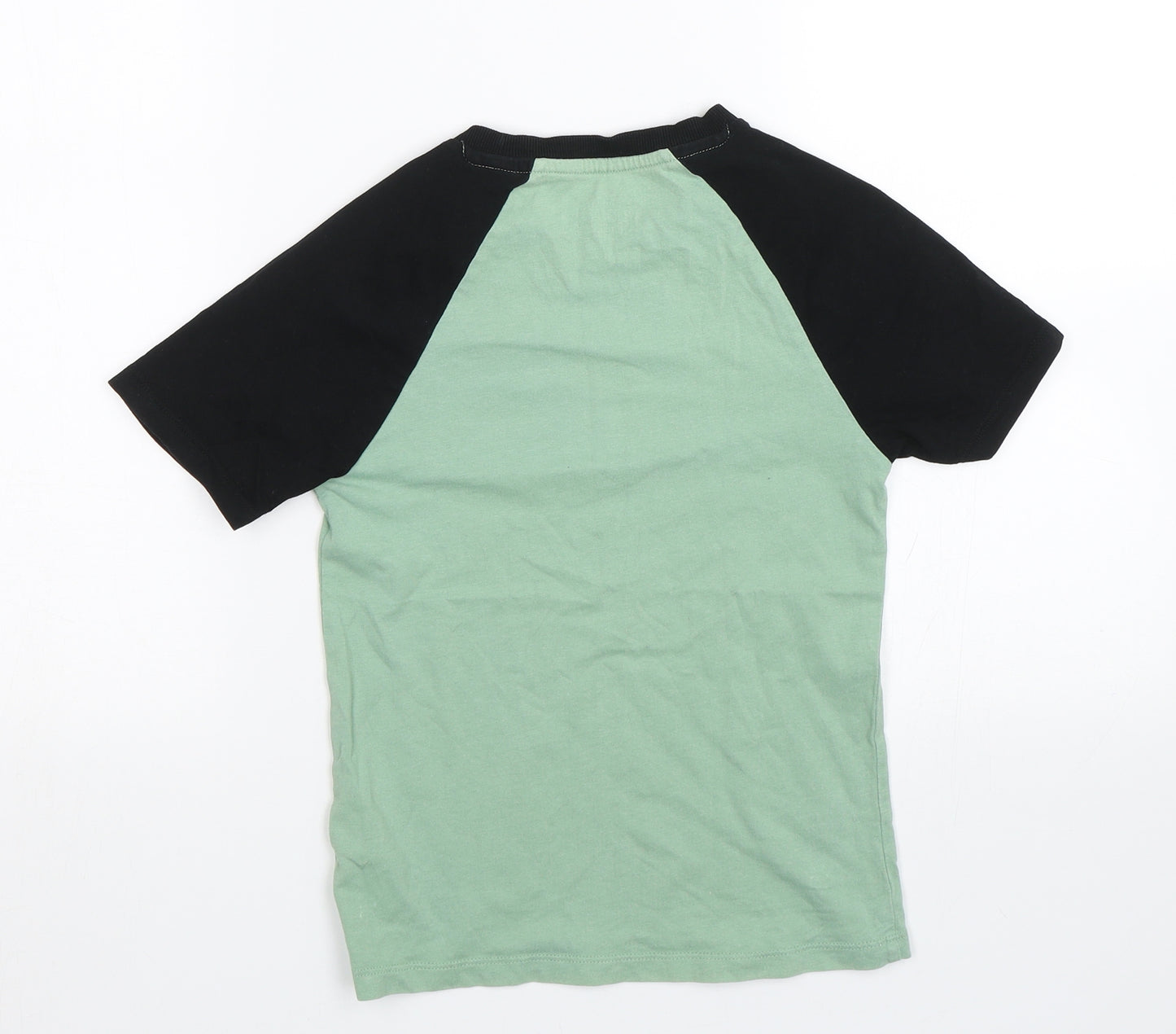 M^S Boys Green   Basic T-Shirt Size 6-7 Years  - Skate