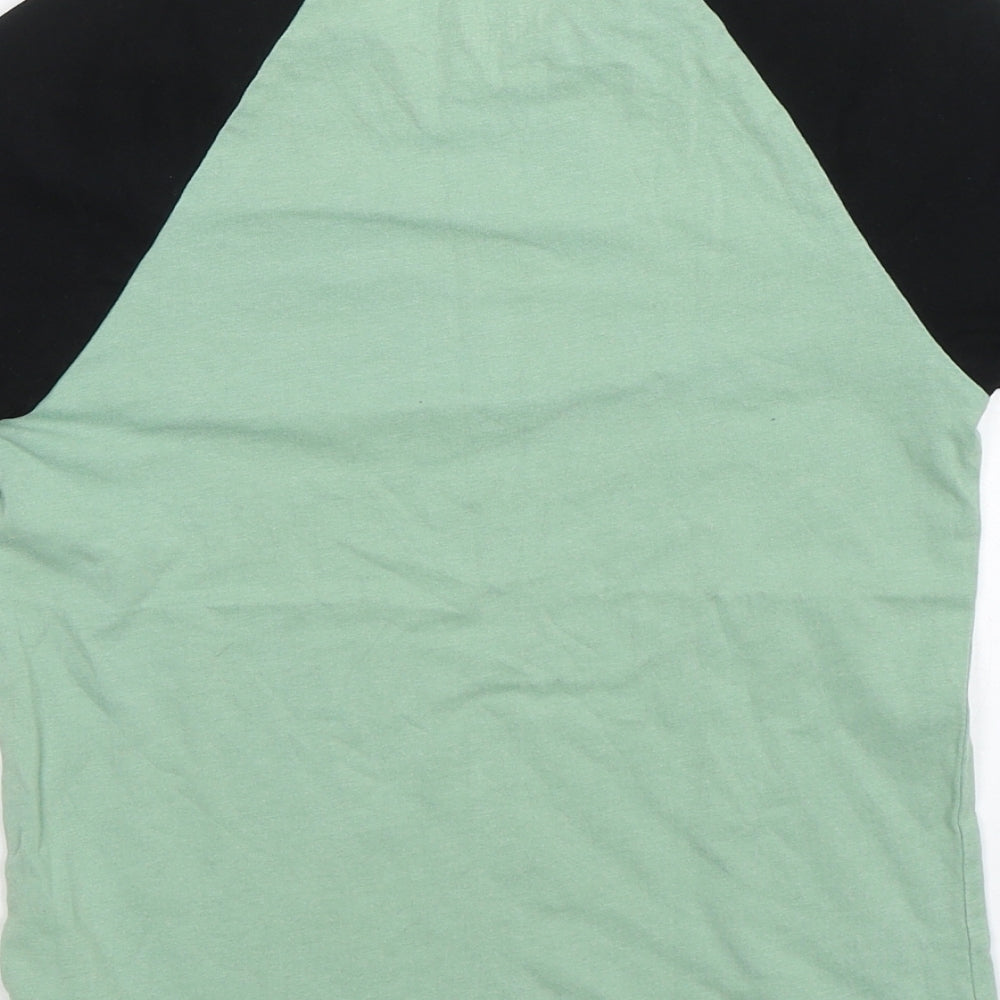 M^S Boys Green   Basic T-Shirt Size 6-7 Years  - Skate