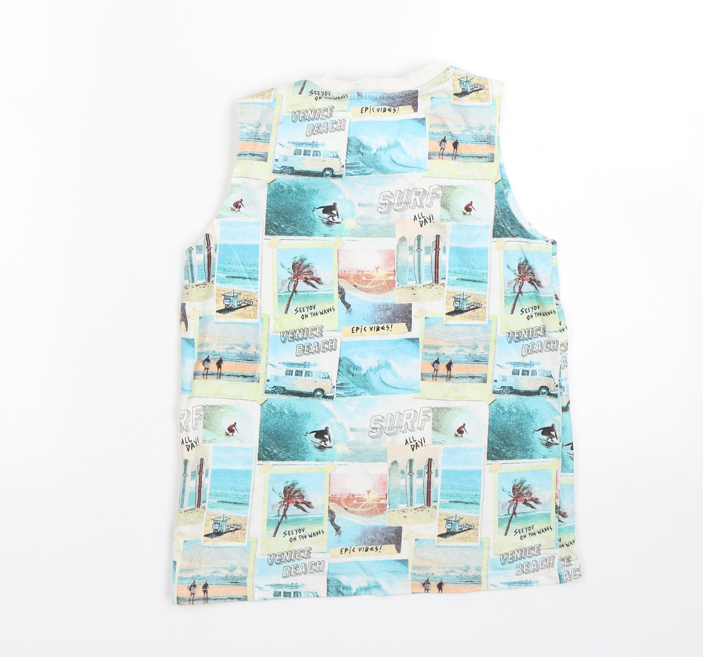George Boys Multicoloured   Basic Tank Size 6-7 Years  - Surf