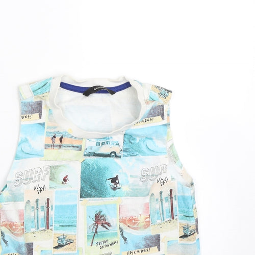 George Boys Multicoloured   Basic Tank Size 6-7 Years  - Surf