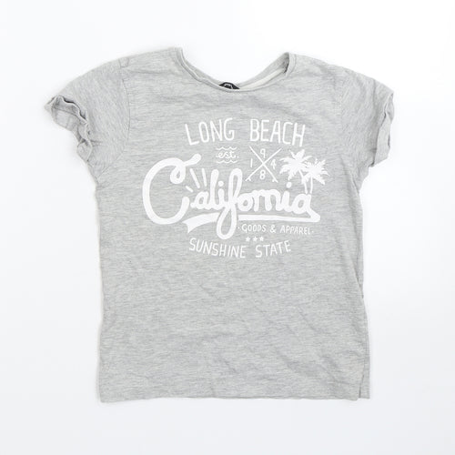 George Boys Grey   Basic T-Shirt Size 6-7 Years