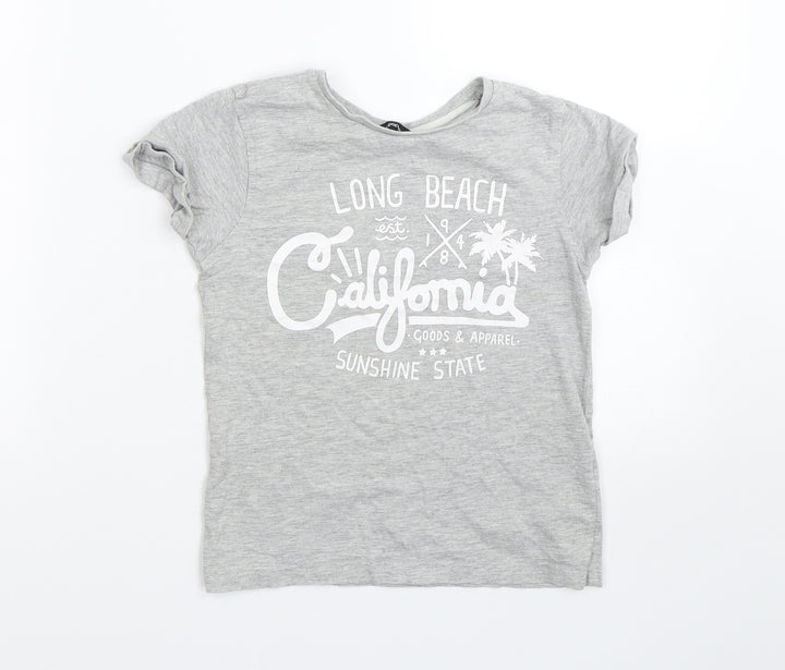 George Boys Grey   Basic T-Shirt Size 6-7 Years