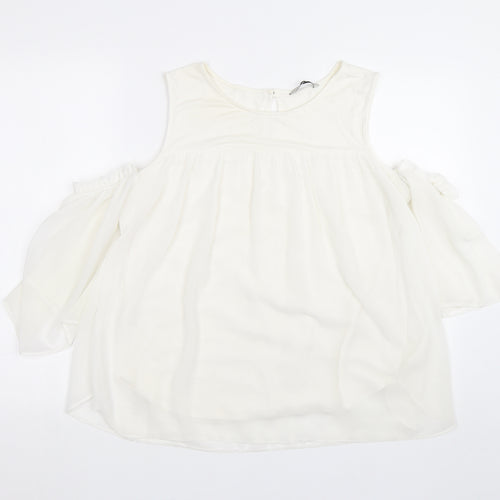 TU Womens White   Basic Blouse Size 14
