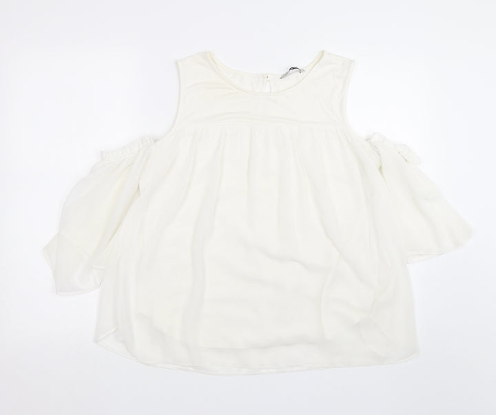 TU Womens White   Basic Blouse Size 14