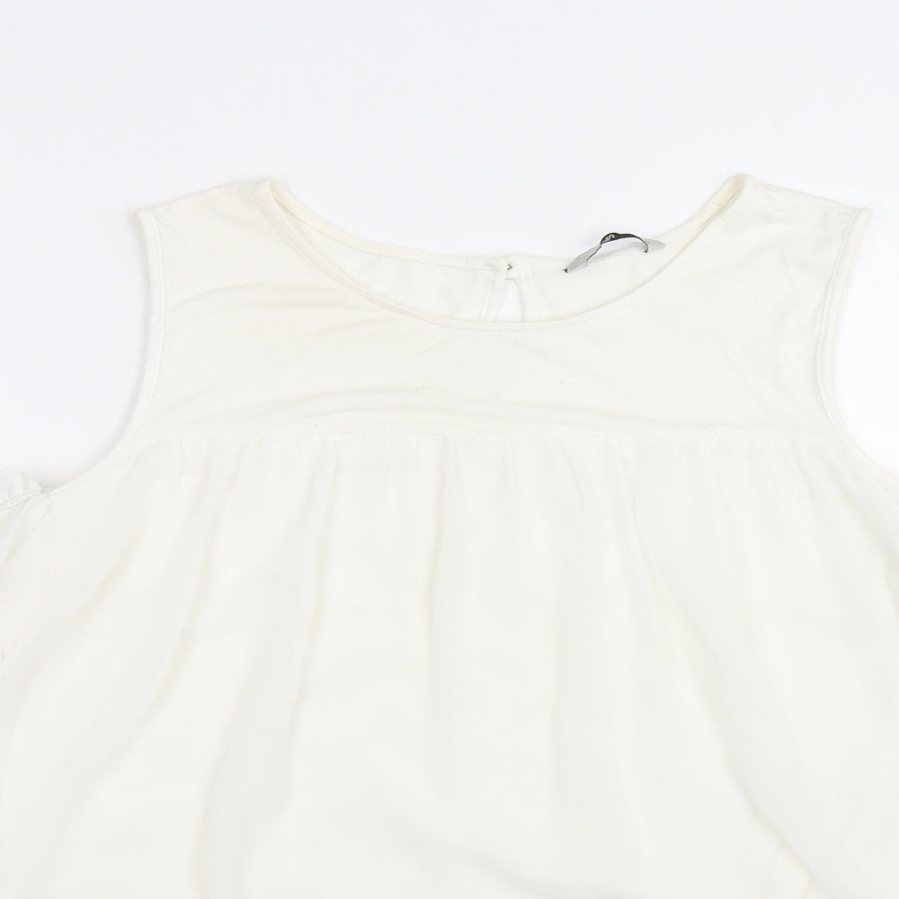 TU Womens White   Basic Blouse Size 14