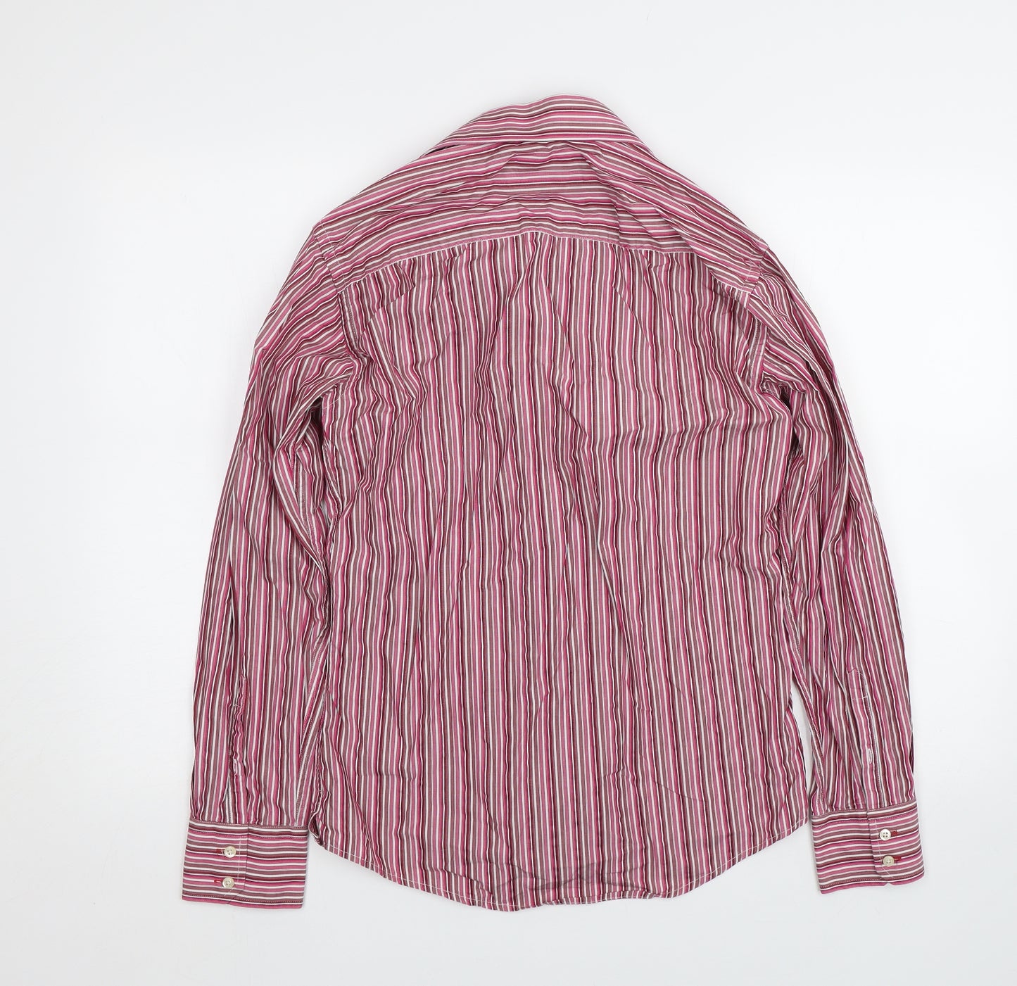 NEXT Mens Pink Striped   Button-Up Size 16