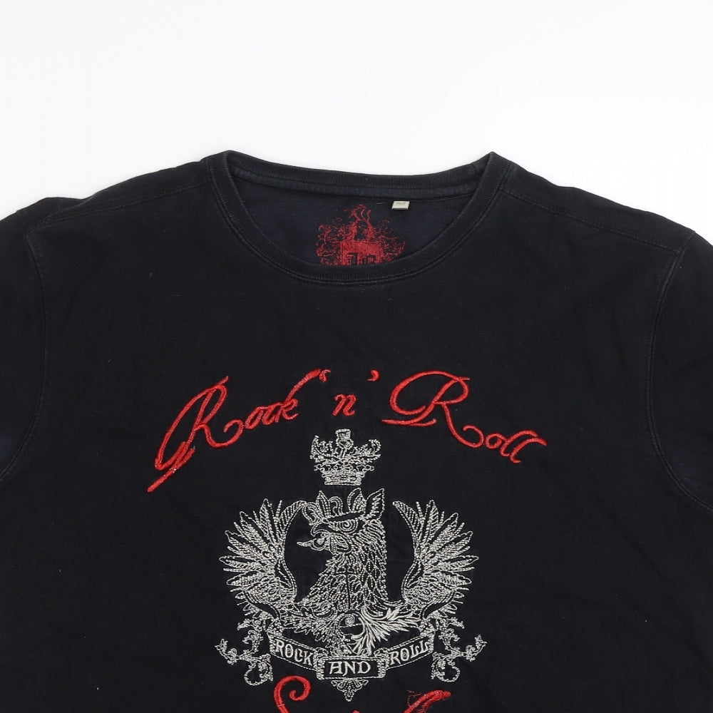 Preworn Mens Black    T-Shirt Size M