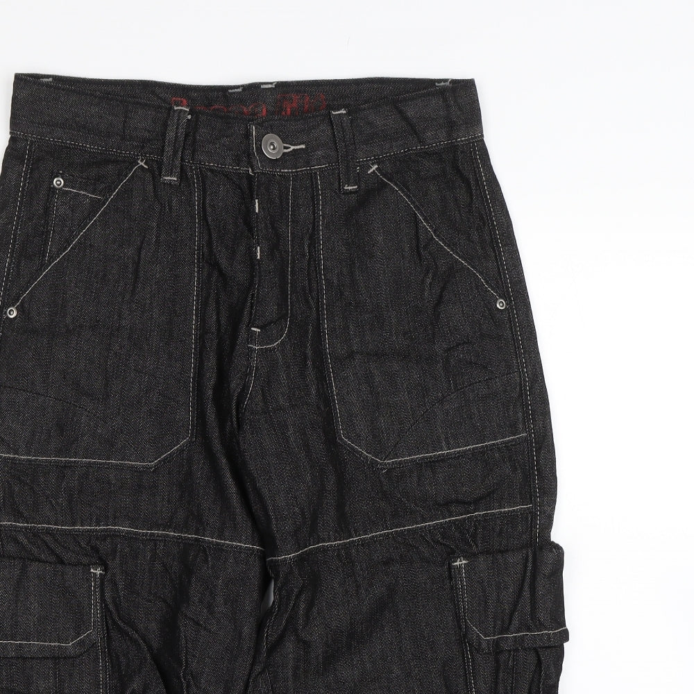 Denim co Mens Black  Denim Cargo Shorts Size 32