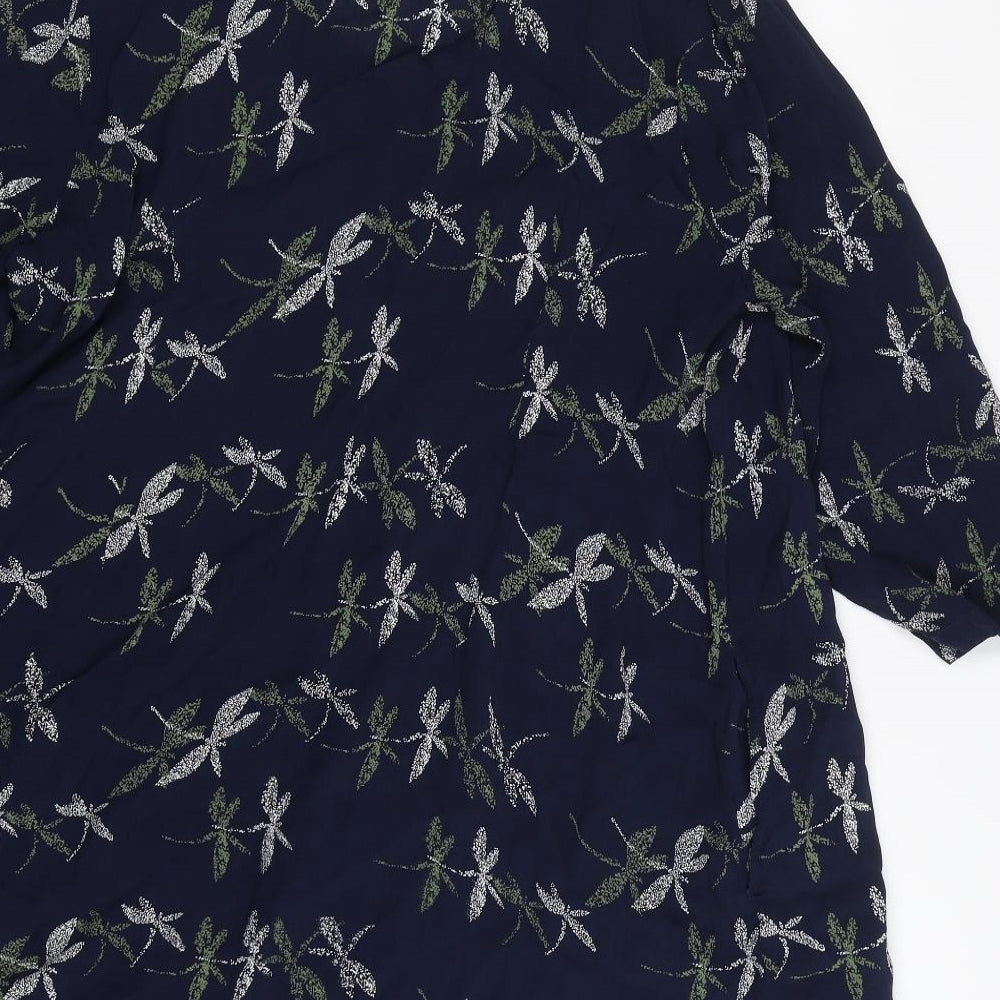 Capri Womens Beige Floral  Basic Blouse Size L