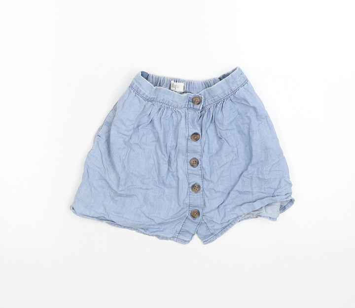 H&M Girls Blue   Skater Skirt Size 5-6 Years