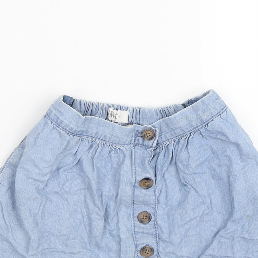 H&M Girls Blue   Skater Skirt Size 5-6 Years