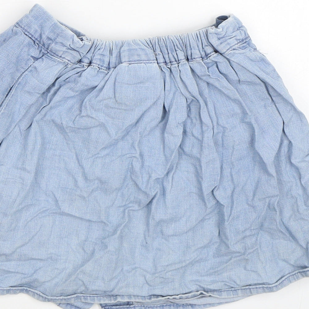 H&M Girls Blue   Skater Skirt Size 5-6 Years