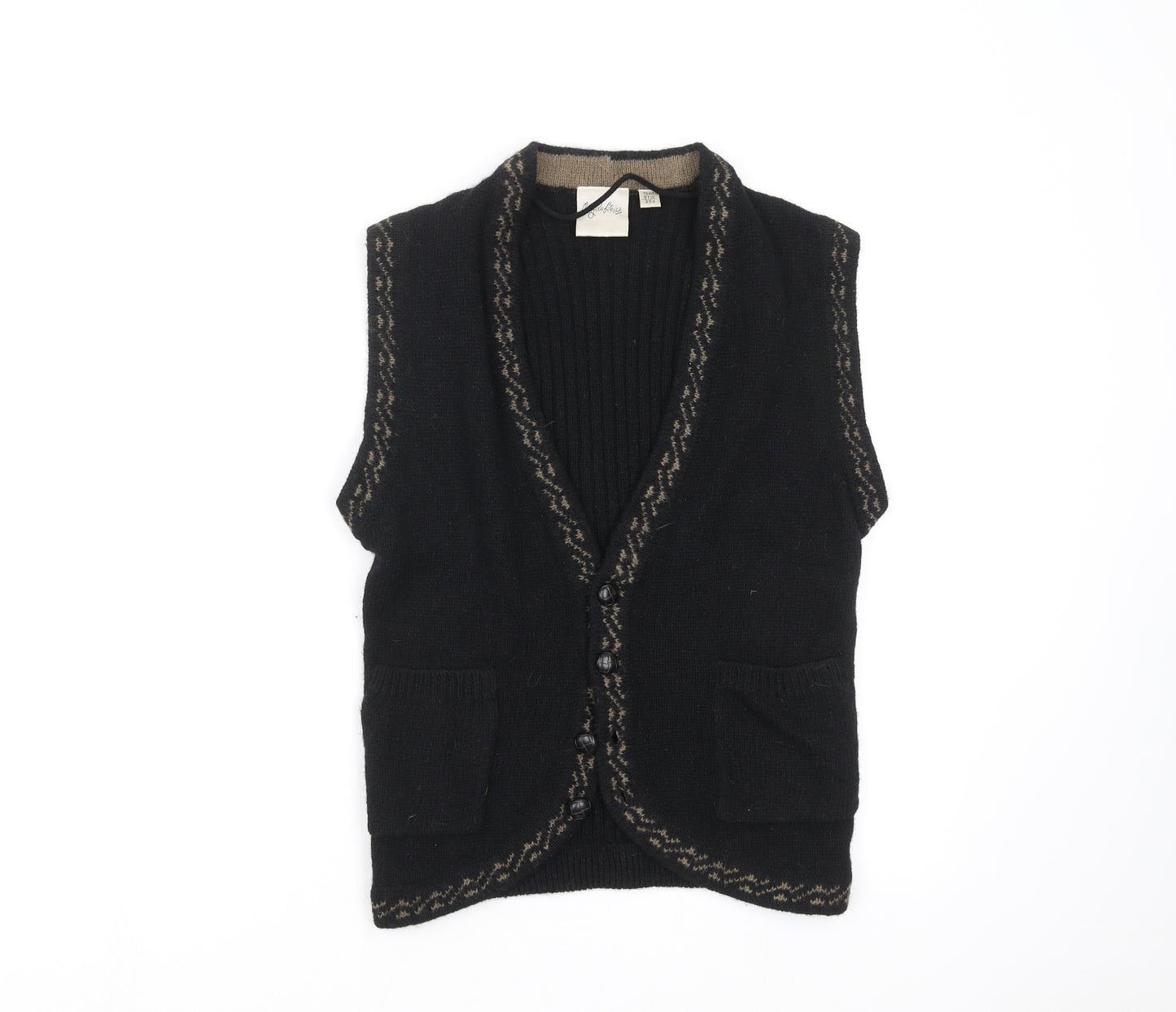 Angelo Litrico Womens Black  Knit Cardigan Jumper Size M