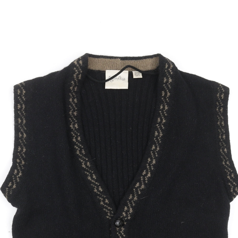 Angelo Litrico Womens Black  Knit Cardigan Jumper Size M