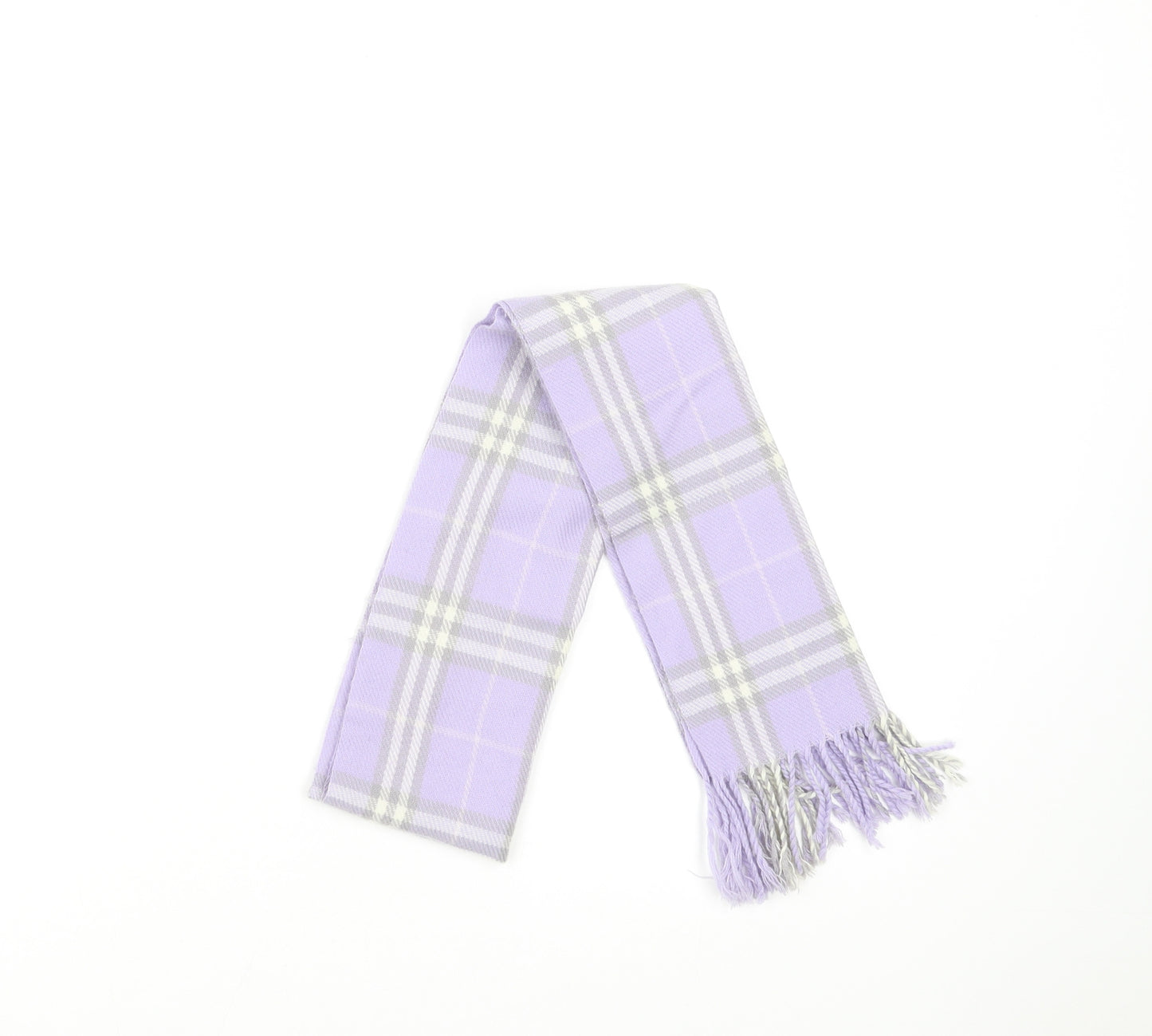 Preworn Womens Purple Check   Scarf