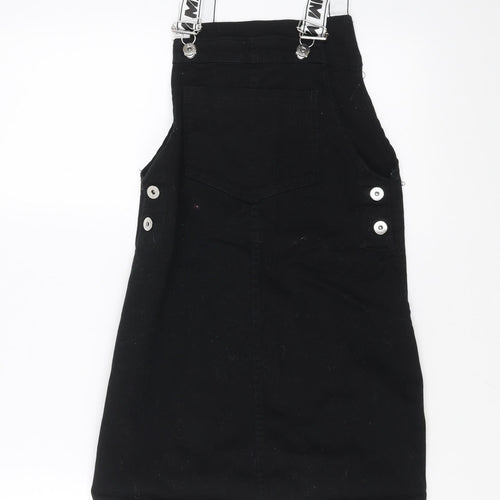 Divided by H&M Womens Black   Pinafore/Dungaree Dress  Size 4