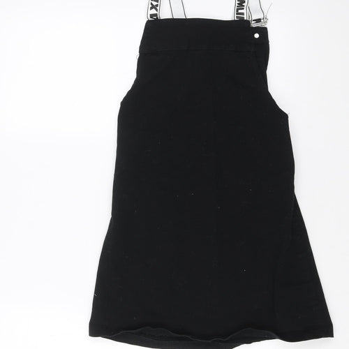 Divided by H&M Womens Black   Pinafore/Dungaree Dress  Size 4