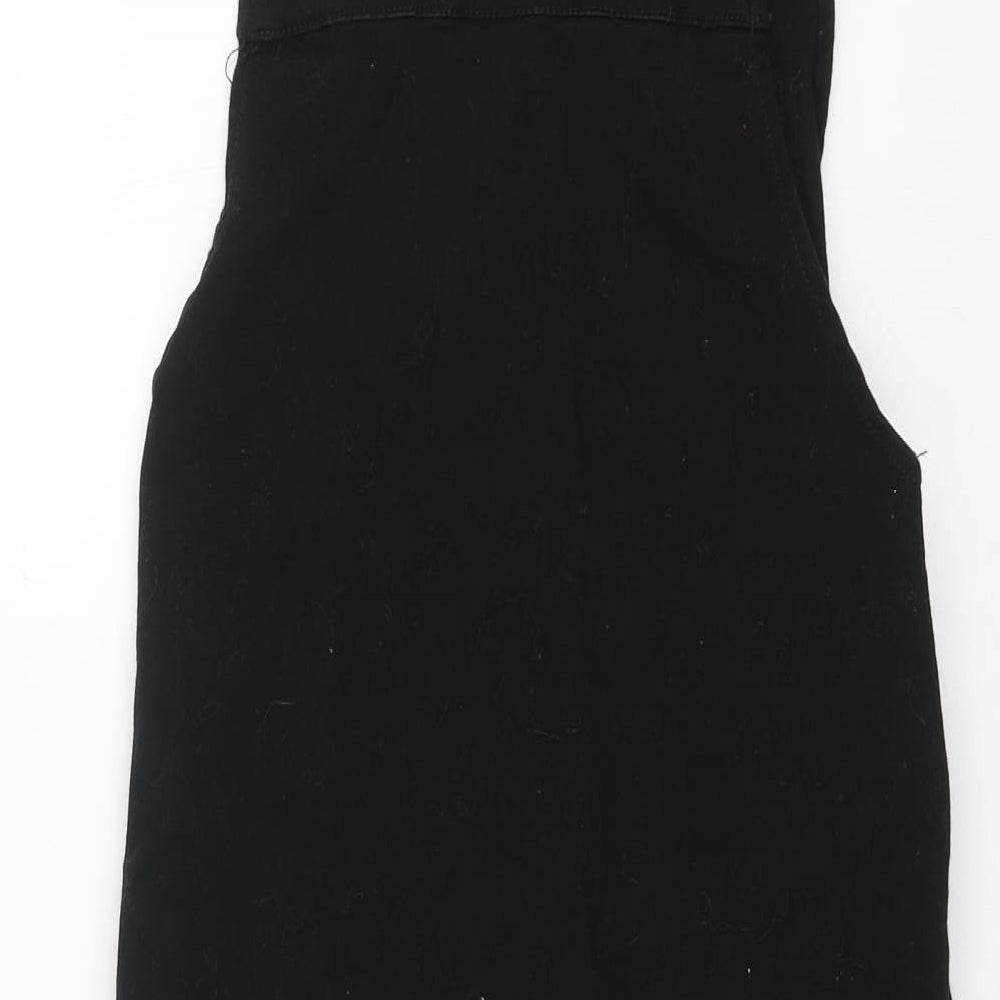 Divided by H&M Womens Black   Pinafore/Dungaree Dress  Size 4