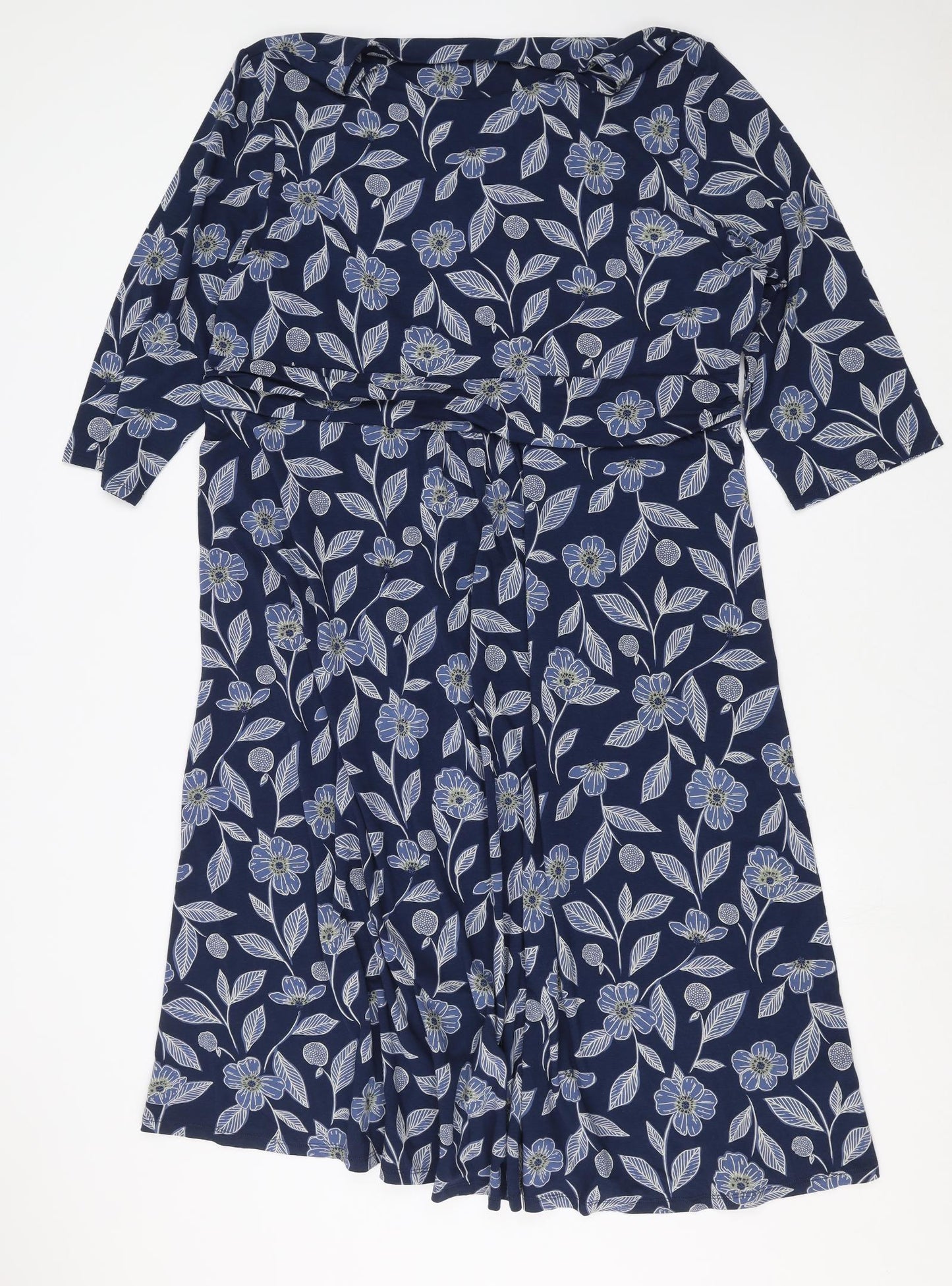 Seasalt cornwall Womens Blue Floral  A-Line  Size 24